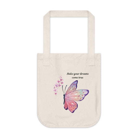 Butterfly Dreams Organic Canvas Tote Bag | Eco-Friendly Bag, Reusable Shopping Tote, Gift for Her, Motivational Quote Bag, Lightweight [...]