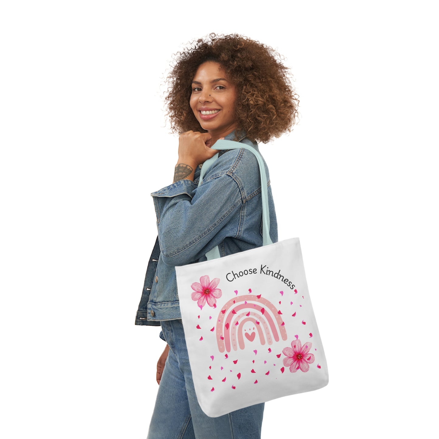 Choose Kindness Canvas Tote Bag with 5-Color Straps