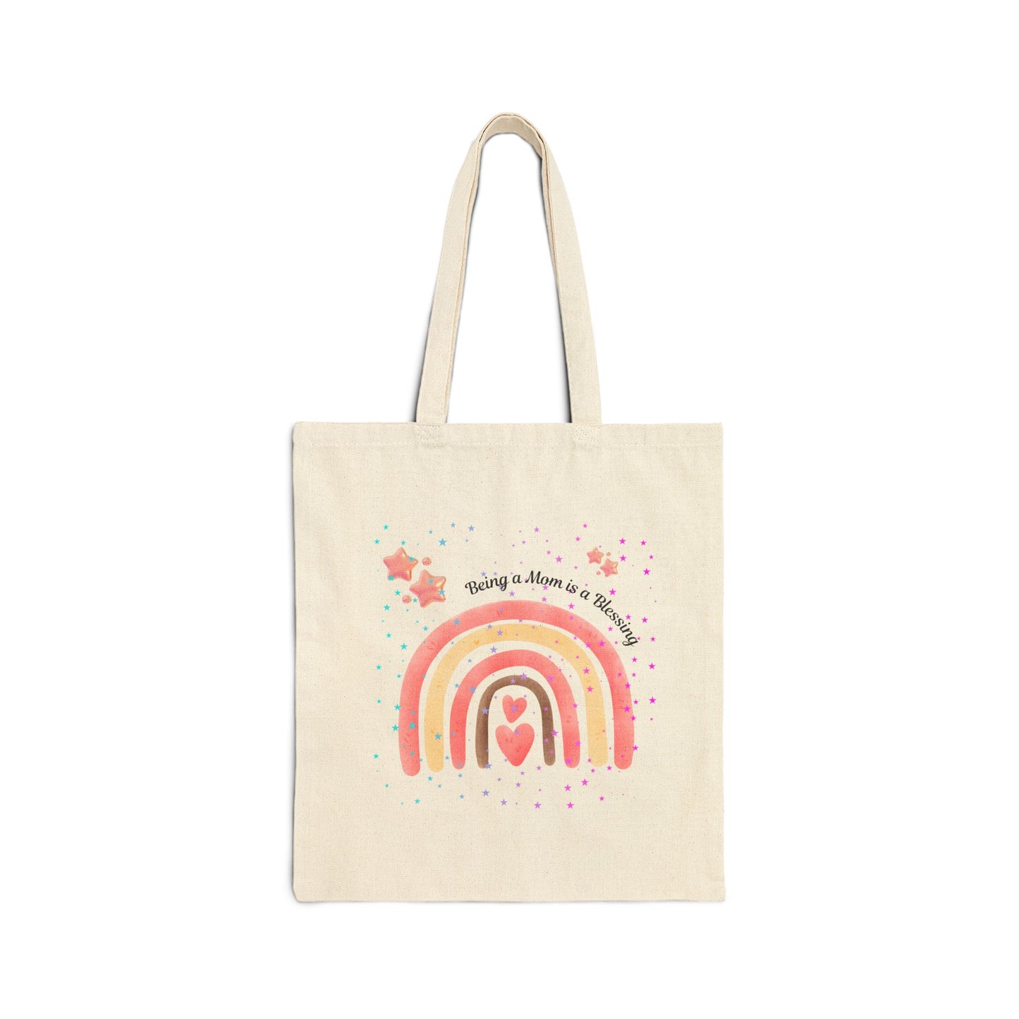 Rainbow Mom Canvas Tote Bag – Perfect for Moms and Special Occasions
