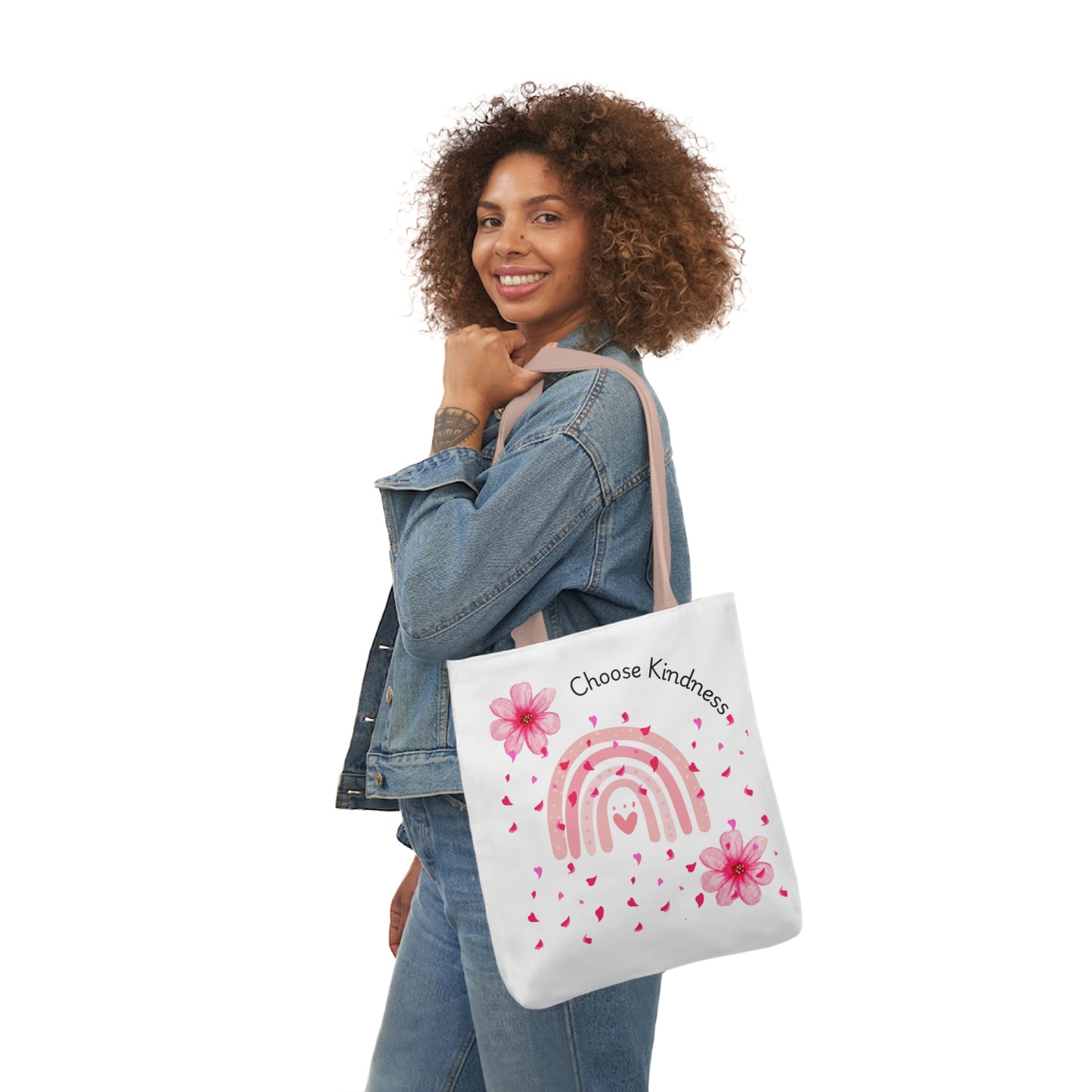 Choose Kindness Canvas Tote Bag with 5-Color Straps