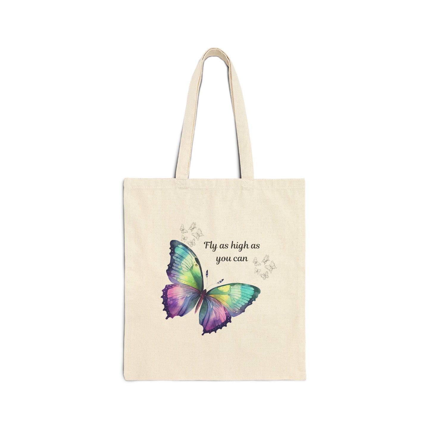 Inspirational Butterfly Tote Bag - Eco-Friendly Canvas, Motivational Gift, Reusable Shopping Bag, Summer Accessory, Travel Companion