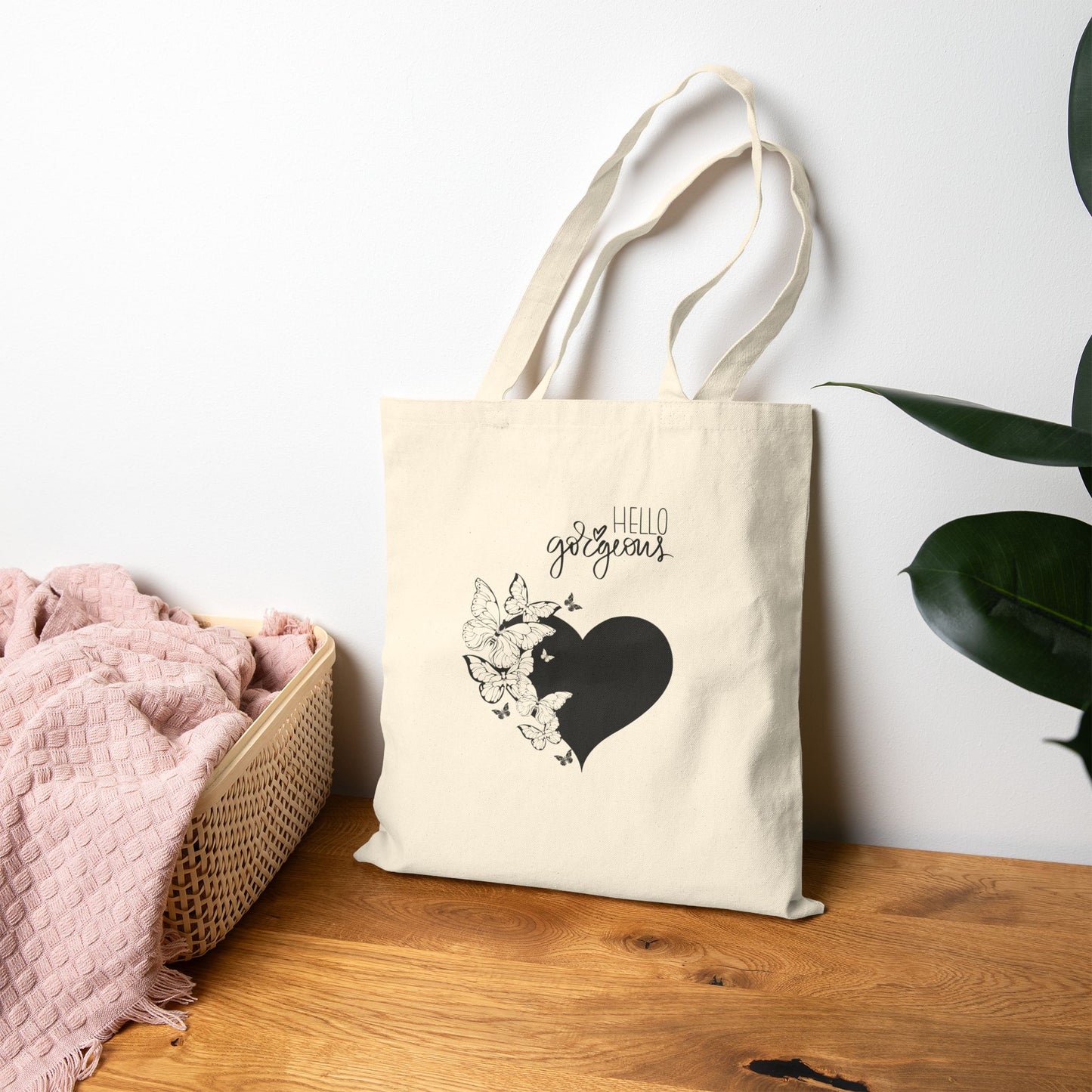 Chic Floral Heart Tote Bag, Eco-Friendly Shopping Bag, Canvas Grocery Tote, Gift for Her, Reusable Beach Bag, Stylish Organizing Bag
