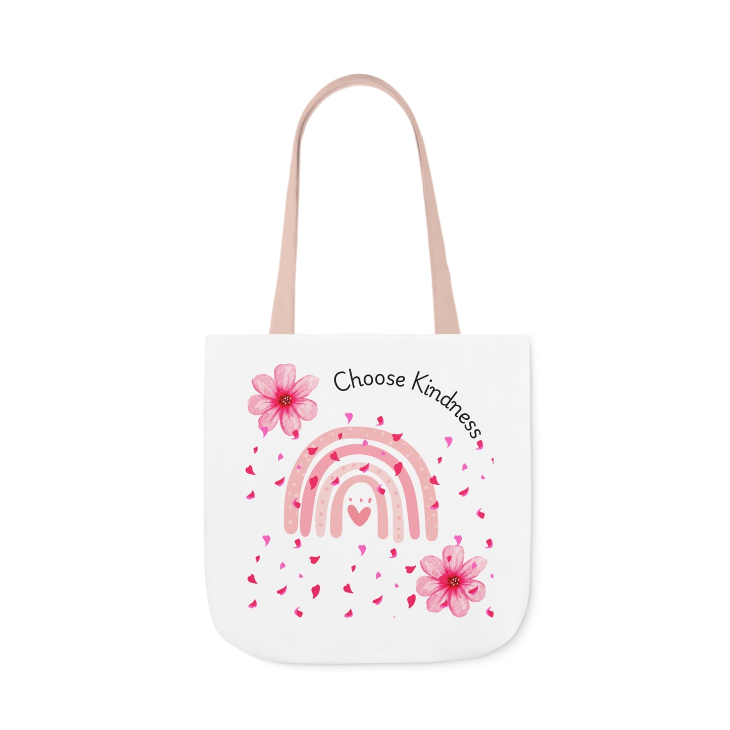 Choose Kindness Canvas Tote Bag with 5-Color Straps