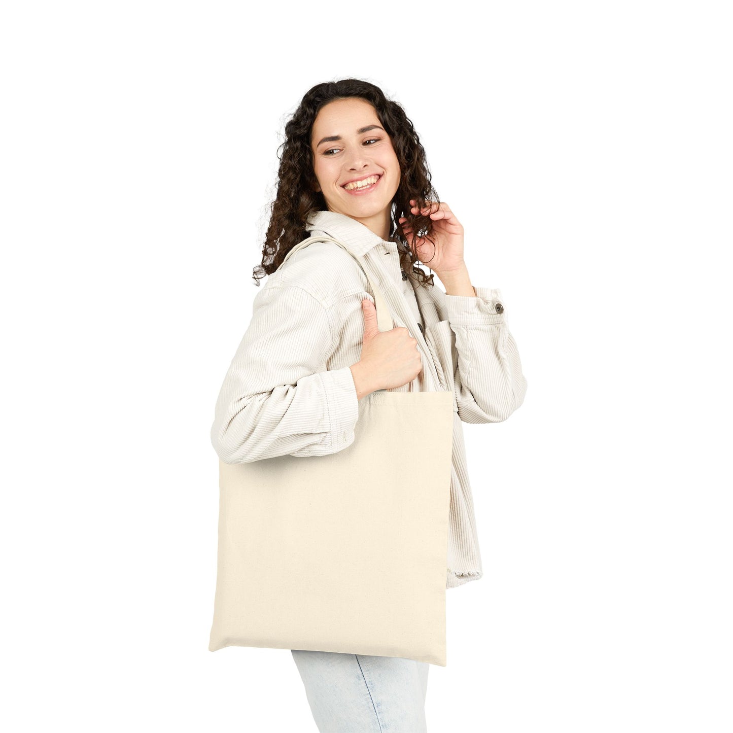 Romantic Cotton Tote Bag - "Together is Better"