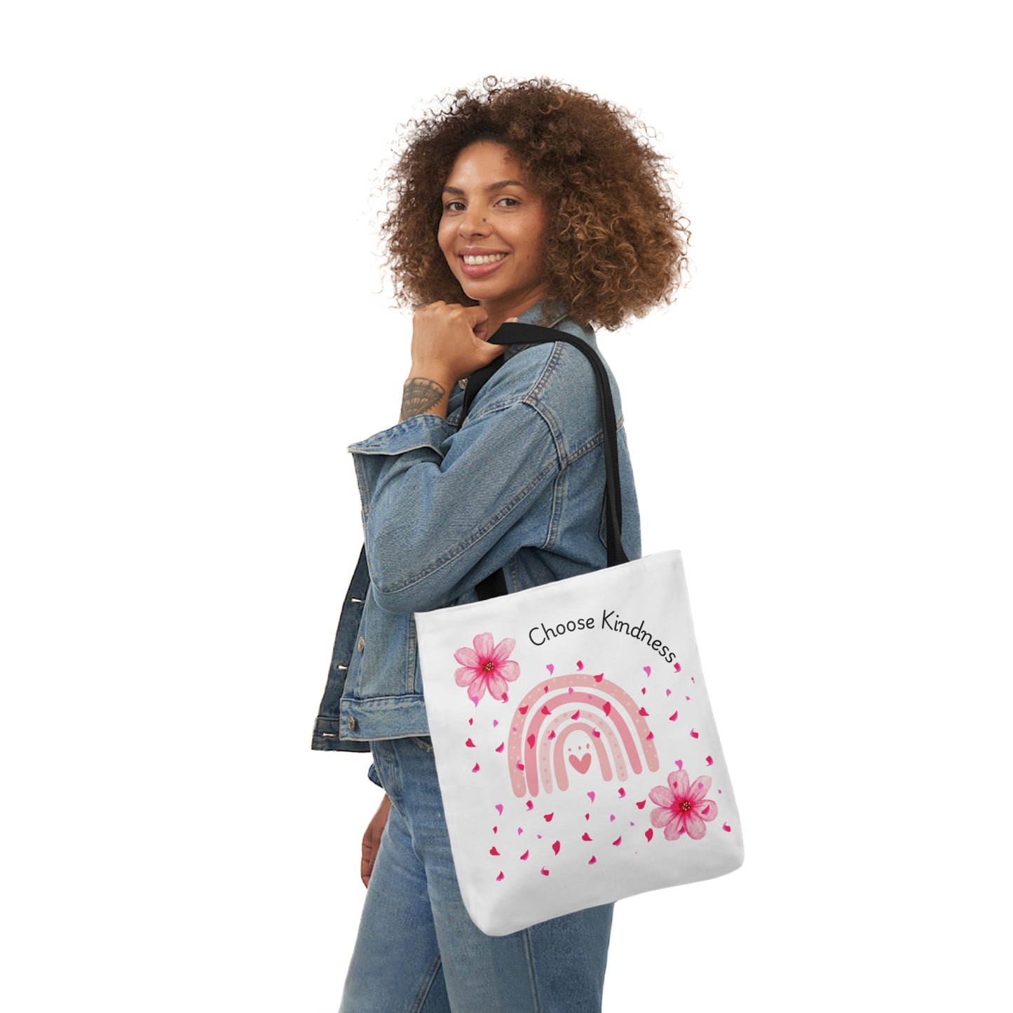 Choose Kindness Canvas Tote Bag with 5-Color Straps