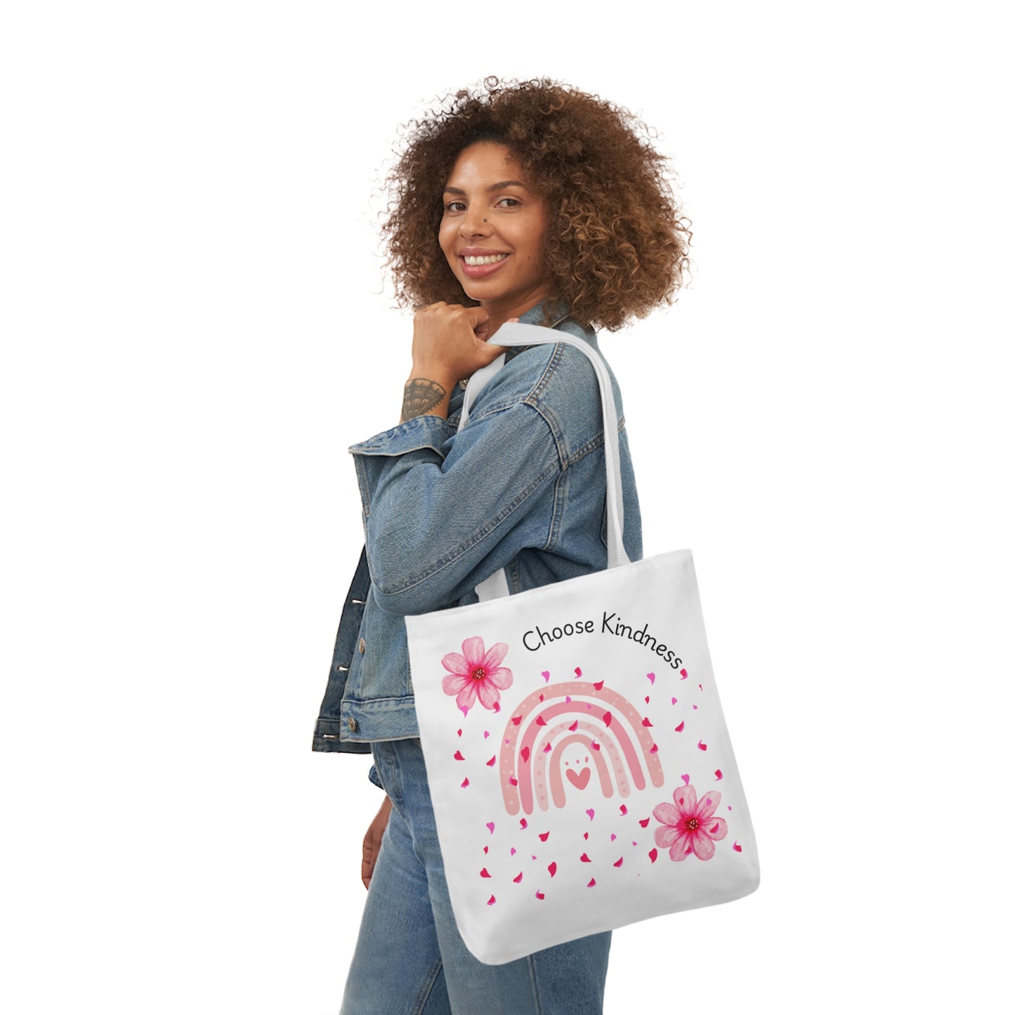 Choose Kindness Canvas Tote Bag with 5-Color Straps