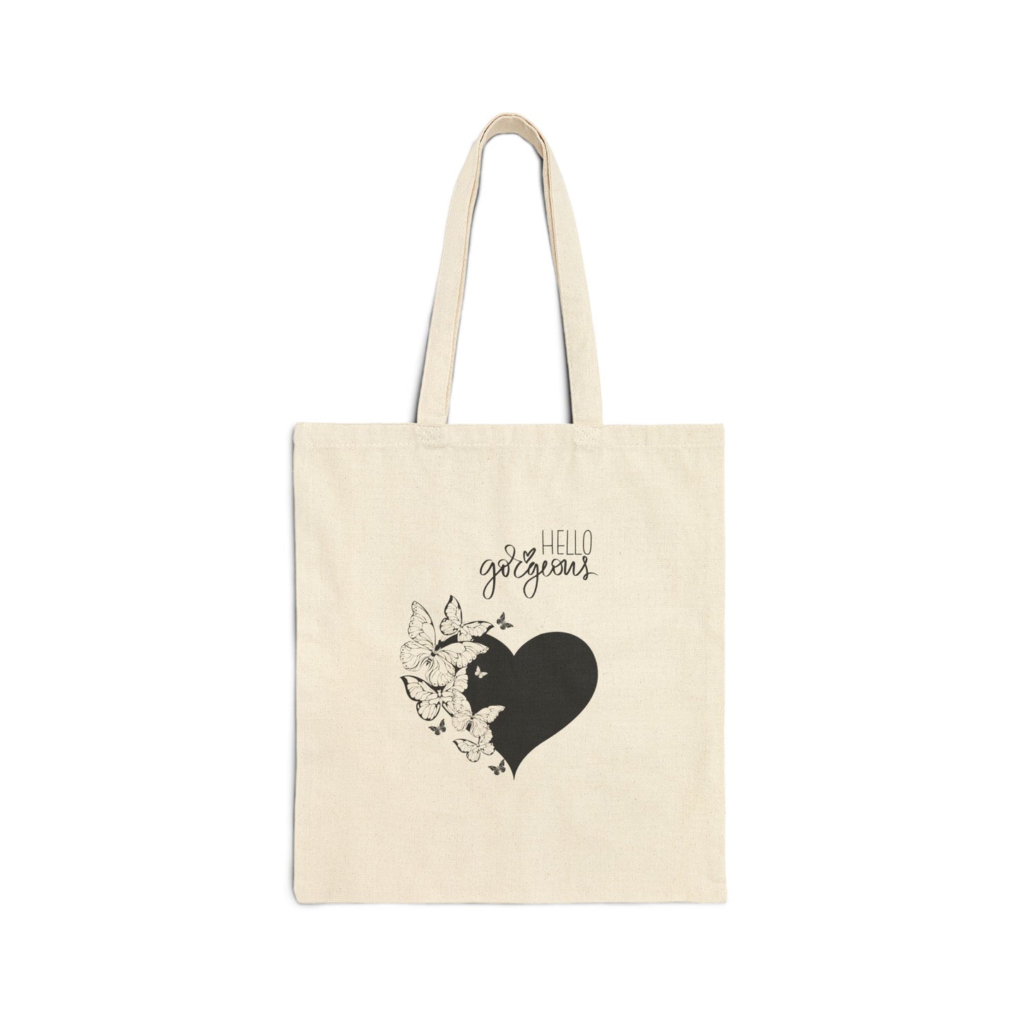Chic Floral Heart Tote Bag, Eco-Friendly Shopping Bag, Canvas Grocery Tote, Gift for Her, Reusable Beach Bag, Stylish Organizing Bag