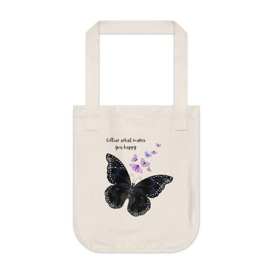 Elegant Butterfly Tote Bag - Eco-Friendly Canvas, Inspirational Gift, Shopping, Beach, and Everyday Use
