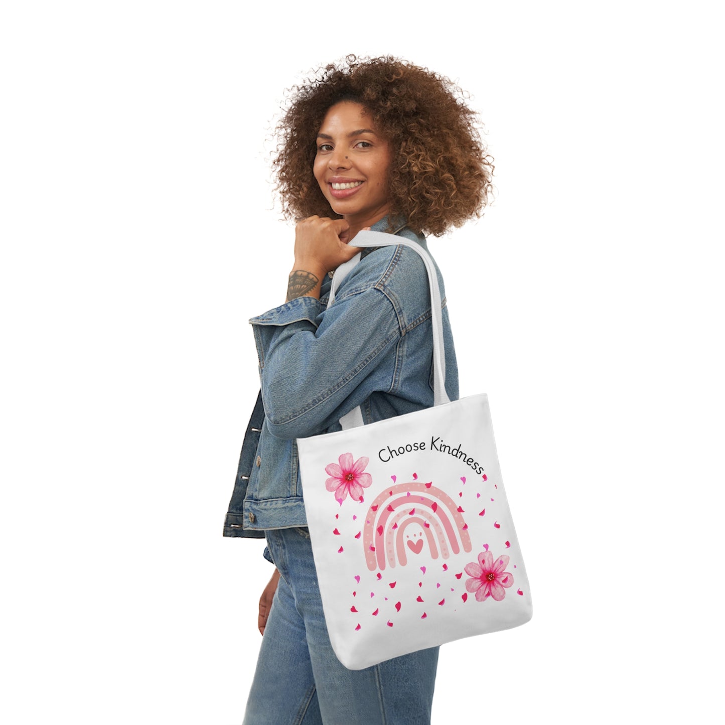 Choose Kindness Canvas Tote Bag with 5-Color Straps