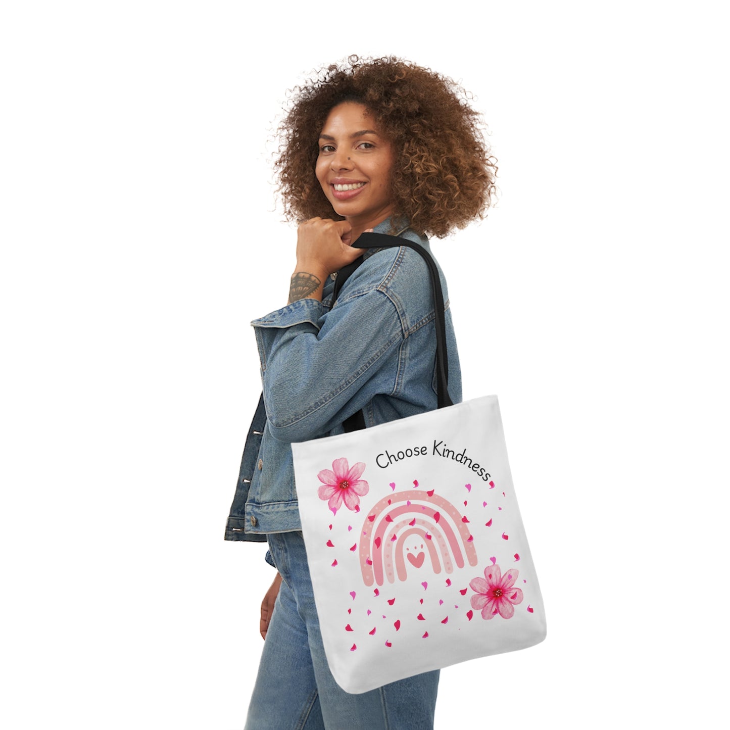 Choose Kindness Canvas Tote Bag with 5-Color Straps